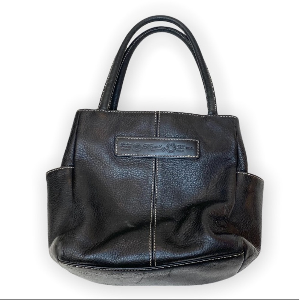 Fossil Black Leather Tote Bag
